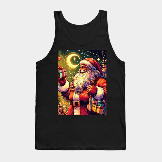 Captivating Christmas: Unleash Cheer with Unique Santa Claus Illustrations! Tank Top by insaneLEDP